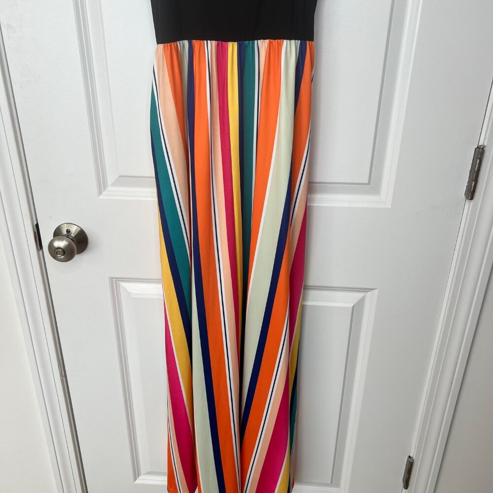 Ouges Women's Maxi Dress Size Med V-Neck Adjustable Spaghetti Strap w/Pockets - Picture 8 of 12